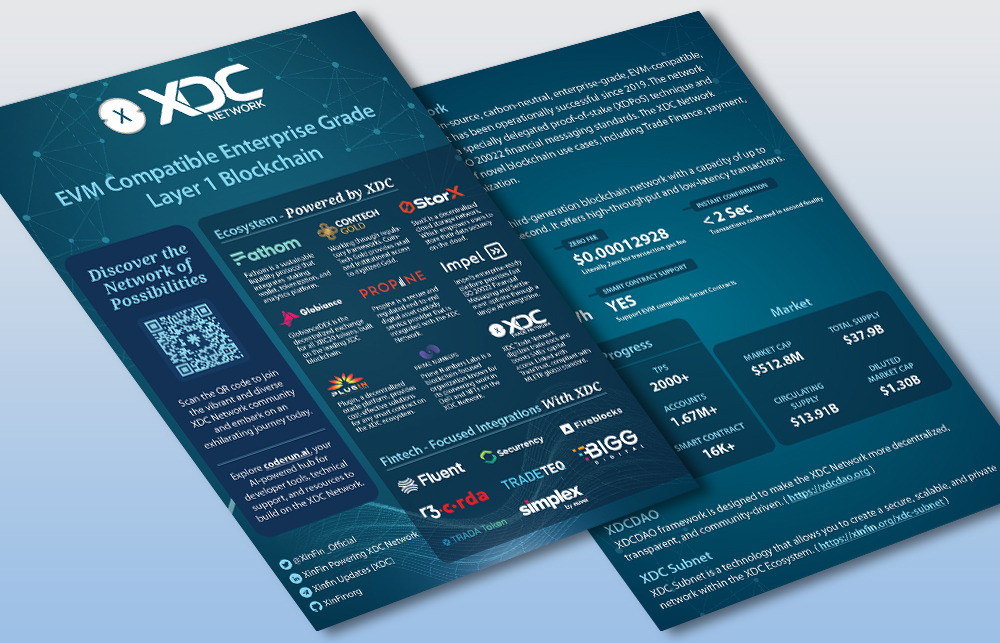 XDC Network A4 Flyer