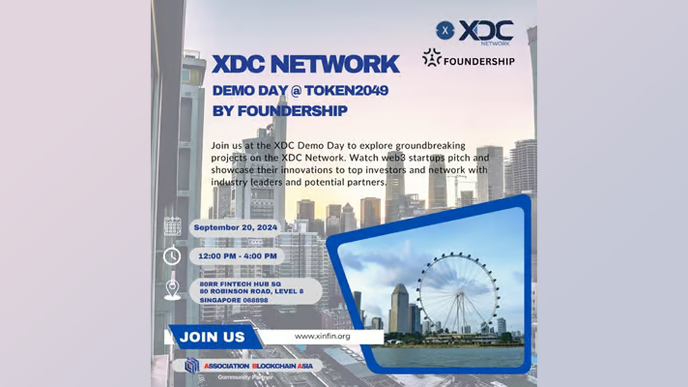 XDC Network Demo Day @ Token2049 by Foundership